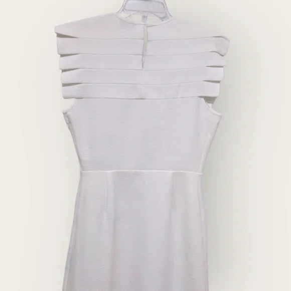 Sandro Paris White Laurena Mini Dress Size 38/US 6 Pleated Ruffle EUC - Picture 11 of 16